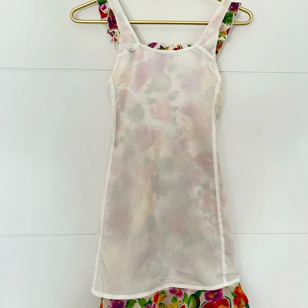 Dolce & Gabbana Girls Tropical Fruit Print Dress with Bright Multicolor Accents - Picture 6 of 8